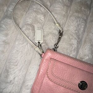 Coach Elegant Pink Leather Wristlet